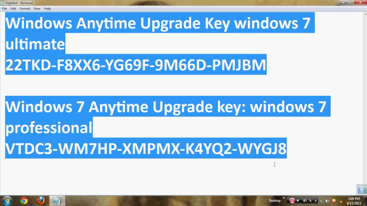 windows 7 product key free